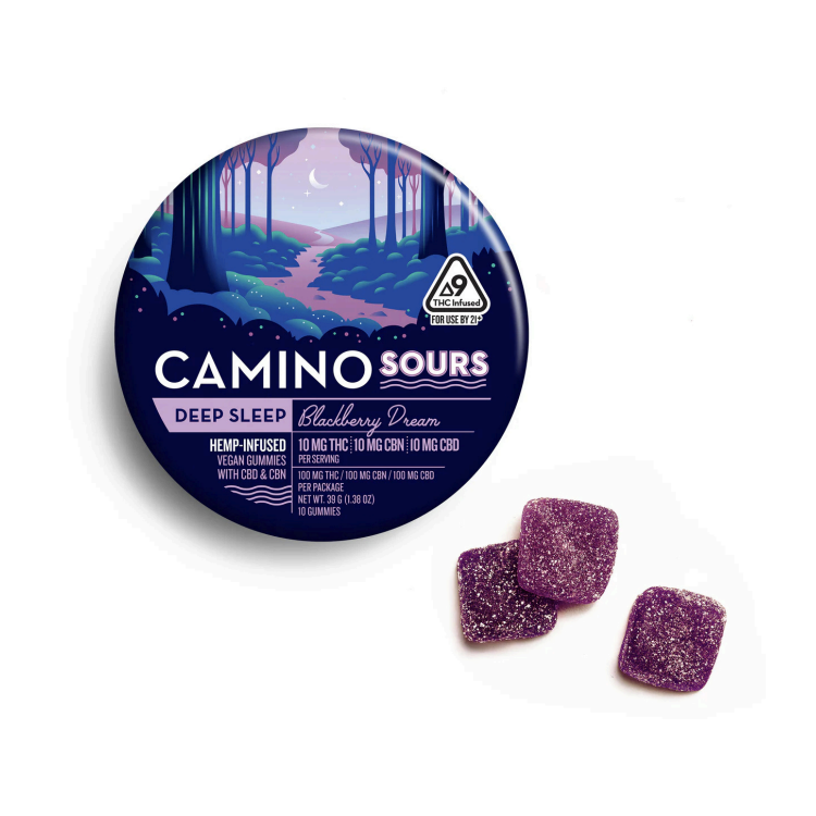 Camino Sours Gummies 100mg THC 10 Ct / Blackberry Dream